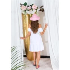 Damen Off-Shoulder Babydoll-Kleid In Boho-Stil Weiß 13 Damen Off-Shoulder Babydoll-Kleid In Boho-Stil Weiß -Stilvoll Gekleidet damen off shoulder babydoll kleid in boho stil weiss5