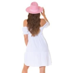 Damen Off-Shoulder Babydoll-Kleid In Boho-Stil Weiß 15 Damen Off-Shoulder Babydoll-Kleid In Boho-Stil Weiß -Stilvoll Gekleidet damen off shoulder babydoll kleid in boho stil weiss7