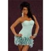 Elegantes Abendkleid Bandeau Kleid Aqua