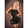 Elegantes Abendkleid Bandeau Kleid Schwarz
