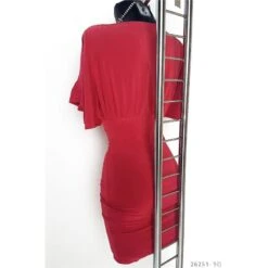 Elegantes Minikleid Kleid Mit Strass-Schnalle Dunkelpink -Stilvoll Gekleidet elegantes minikleid kleid mit strass schnalle dunkelpink4