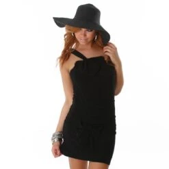 Sexy One-Shoulder Minikleid Kleid Mit Schleifen Schwarz -Stilvoll Gekleidet sexy one shoulder minikleid kleid mit schleifen schwarz5